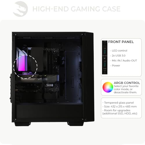 PC Gaming Advanced Compact • AMD Ryzen 9 5900X • RTX4060 • 32Gb RAM • 1Tb SSD M.2 • Windows 11 - PC Desktop - Immagine 2