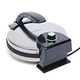 Elektrische Chapati Roti Maker Doppelseitige Heizung, Edelstahl Crêpes Maker mit Einstellbarer Temperaturregelung Multifunktions Tortillapresse, für Tortilla Chapati Roti 2000W 220V