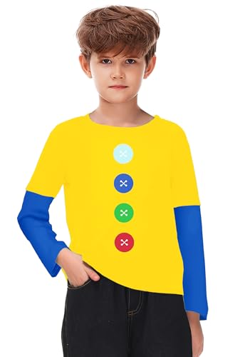 Image of Remimi Unisex Kids Christmas Long Sleeve Shirt Xmas Print Stripe Shirts 2-12 Years