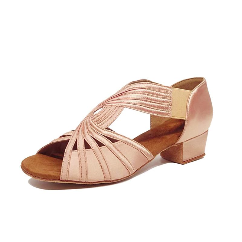 SWDZM Women Rhinestone Latin Dance Shoes Ballroom Salsa Batchata Performance Practice Dance Shoes