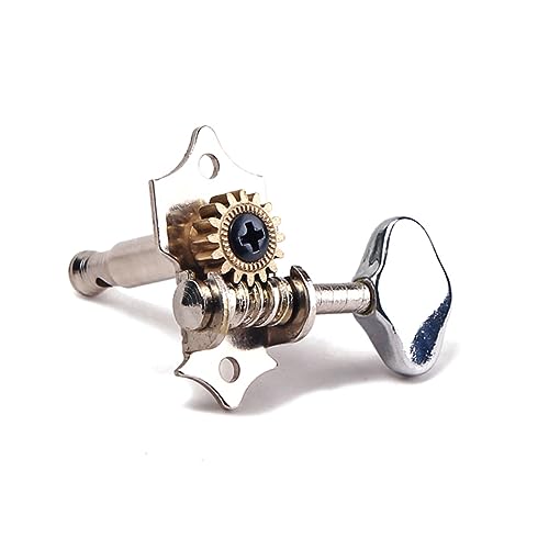 OFFSCH 4 String Chromium Rotary Tuning Pegs Machine Heads 2r2l for Ukulele Bass Tuning Pegs Guitar Tuning Pegs