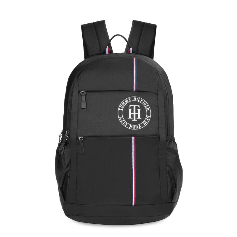 See full amazon price history chart for Tommy Hilfiger Viktor Unisex Polyester 34L Laptop Backpack - Black Tommy Hilfiger Viktor Unisex Polyester 34L Laptop Backpack - Black (B0D1VP4PD6) Amazon Price History, Amazon Price Tracker