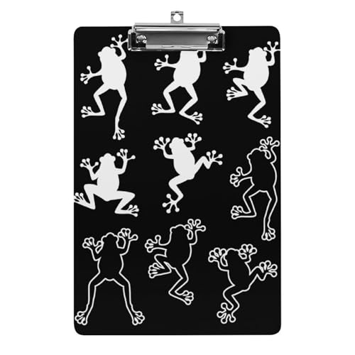 クリップボード カエル ダンス A4サイズ対応 クリップファイル バインダークリップ 用箋ばさみ ファイルボード メモ帳 縦型 書類整理 おしゃれ かわいい 筆記 多機能 壁掛け プレゼント