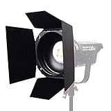 Aputure Barndoors for Aputure 120D Mark 2, Aputure 120D, Aputure 300D with PERGEAR Cloth, Bowens Mount, Durable Metal Build, 4-Leaf Velvet Fabric, Honeycomb & Magnetic Gel Holder