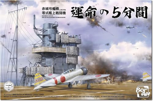 Border model - ponte akagi con ponte di volo e a6m2 zero fighter 1/35 - border model bsf-002