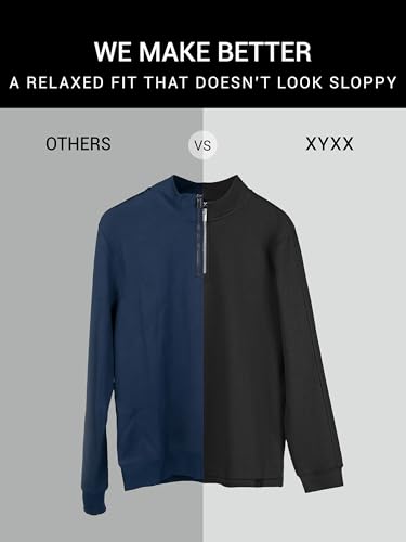 Image of XYXX IntelliSmooth Pulse Relaxed Fit Half-Zip Sweatshirt For Men