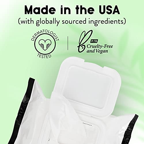Cleen Beauty Fragrance Free Face Wipes | Soothing And Moisturizing Makeup Remover Wipes With Aloe Vera | Biodegradable Makeup Wipes With Aloe Vera | Makeup Remover Pads - Paraben Free | 2 Pack #TOP5