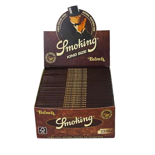 Smoking BROWN 1 Box King Size Papers 50 x 33 Blättchen Papers Braun Original®