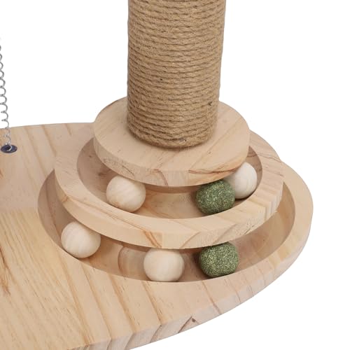Rascador para gatos torre con base de madera sólida 46 cm miniatura 6