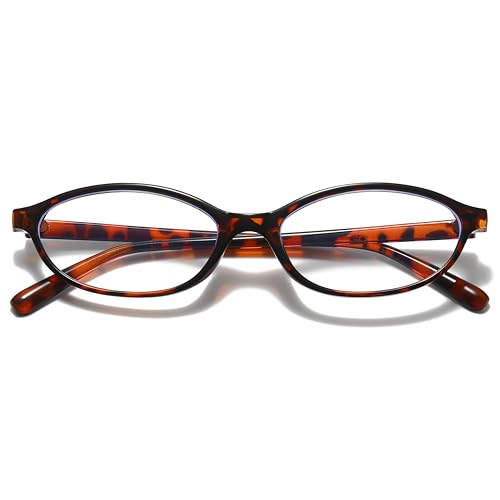 Image of SODQW Fashion Fake Glasses Oval Y2k Eyewear Frame Blue Light Non Prescription Glasses for Women Clear UV400 Lens