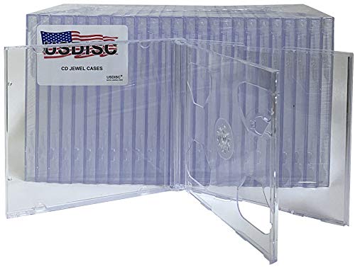 USDISC CD Jewel Cases Standard 10.4mm, Triple 3 Disc, Clear, Pack of 400