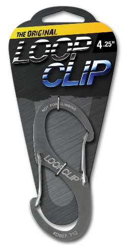 LoopRope | Heavy Duty Stainless Steel LoopClip (4.25 inches) | for Tie Down Rope | Bungee Clips | Bungee Cords with Hooks Heavy Duty |