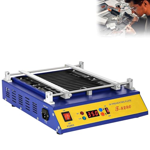 T-8280 IR-Preheating Oven 110v Preheat Plate 1600w 0-450(0-842) Infrared Pre-Heating Station Heating Area 280mm*270mm for PCB SMD BGA