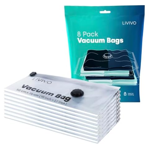 LIVIVO Pack of 8 Vacuum Storage Bags Cover