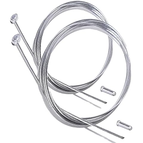 Go-Gear 2 x BARREL END BRAKE CABLE Inner Wire inc End Caps for Bicycles, Mountain Bikes & Hybrid Cycles Cover