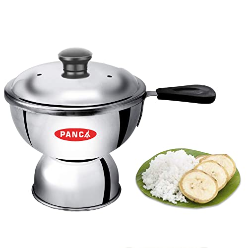 Panca Stainless Steel Chiratta Puttu Maker, Chiratta Maker with Handle Use with Pressure Cooker Puttu Kutti Puttu Steamer Puttu Cooker Silver, Make in India