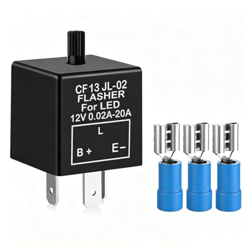 Gebildet - Automático - 12V 3 Pin LED Relé Intermitente y Ajustable de Luz - Solución para Indicador de Señal