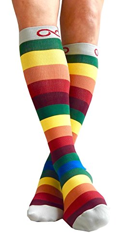 Calze a compressione (1 coppia), Rainbow Stripes
