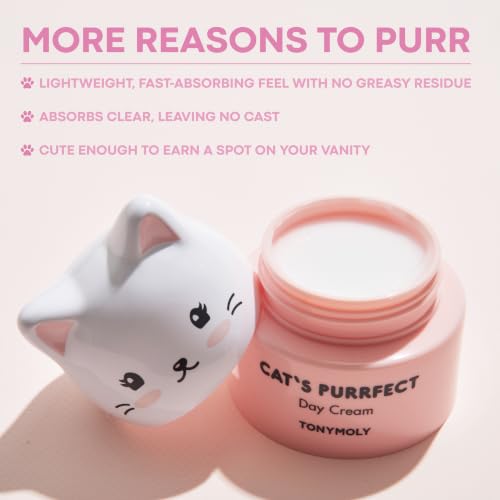 Image of TONYMOLY Cats Purrfect Day Cream - Hydrating Milk Protein Face Moisturizer