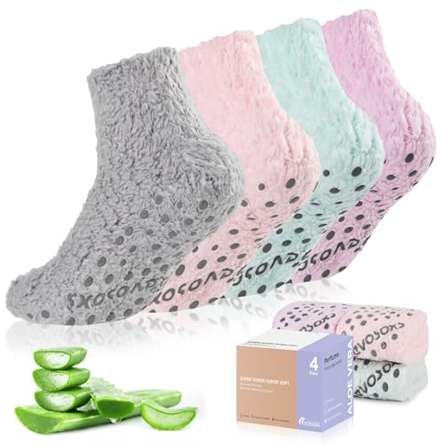 Revosoxs Aloe-Infused Fuzzy Grip Socks