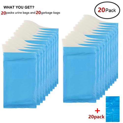 20 Packs）Disposable Urine Bags Camping Collection Pee Bag for Outdoor Travel Urinal Toilet