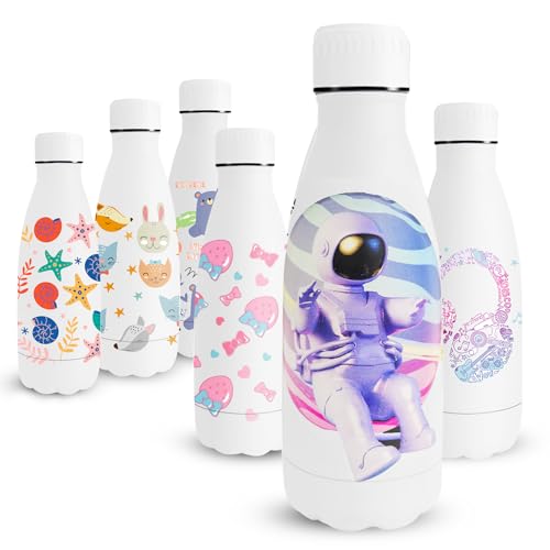 Vikaster Thermoskanne, 350ml Baby Thermosflasche, BPA-frei Trinkflasche, Edelstahl Trinkflasche “milkyBottle” - Perfekt für Kinder, Auslaufsicher, Kohlensäure geeignet für Schule, Camping, Outdoor