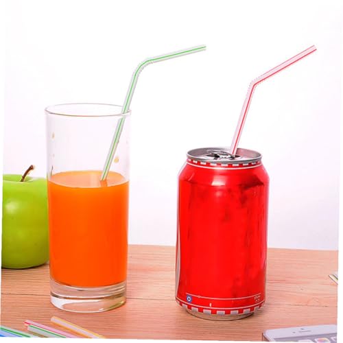 600 pitillos plásticos flexibles desechables coloridos para fiesta miniatura 4