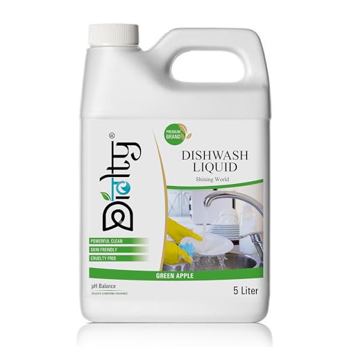 Image of Dish Cleaning Gel, Dish wash Utensil Cleaning liquid, Dish Washing Liquid 5 Liter (Green apple)