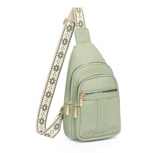 GAEKEAO Sling Bag for Women Crossbody Bags Fanny Pack Vegan Leather Chest Bag Travel Shoulder Belt Purse Backpack Gifts