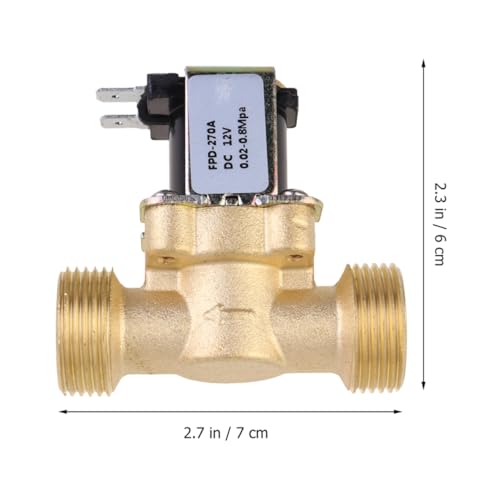 Válvula de entrada de agua normalmente cerrada con conector rápido de latón 7