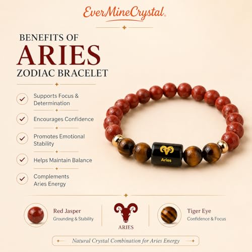Image of Zodiac Crystal Bracelet with Raw Selenite Plate for Men & Women | Aries, Taurus, Gemini, Cancer, Leo, Virgo, Libra, Scorpio, Sagittarius, Capricorn, Aquarius & Pisces Rashi Bracelet | Astrology Healing Crystal Gift