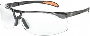 UVEX by Honeywell Protégé Safety Glasses, Metallic Black Frame with Clear Lens & Hydroshield Anti-Fog Coating (S4200HS)