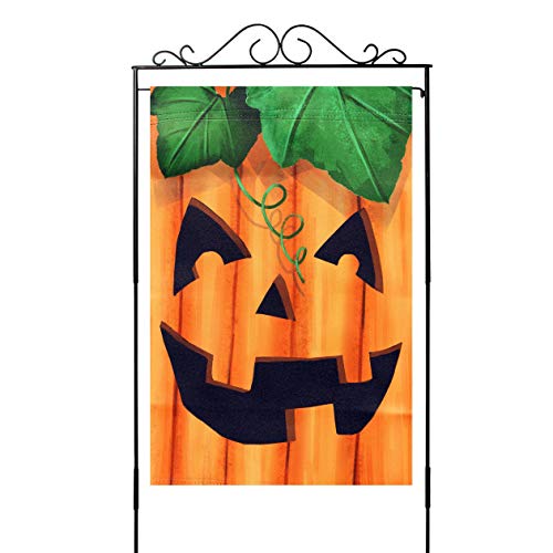 Jack-O-Lantern Halloween Garden Flag - 12" X 18", Double Sided, Fall Pumpkin Yard Decor, Halloween Decorations, Pumpkin Patch Decoration, Classroom Banner, #TOP2