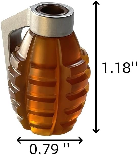 ELYN Grenade - Shaped Paracord Lanyard, EDC Titanium Alloy & PEI Knife Lanyard Keychain Accessories Hole Beads for DIY Outdoor EDC