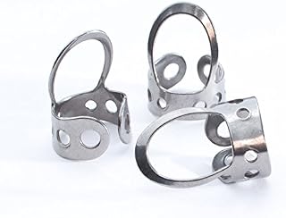 3 x Stainless Steel, Open Design, Metal Finger Picks for Guitar, Banjo, Dobro, etc. Fingerstyle picks. Banjo picks, fingerpicks, finger picks for acoustic guitar. Adjustable large medium or small 