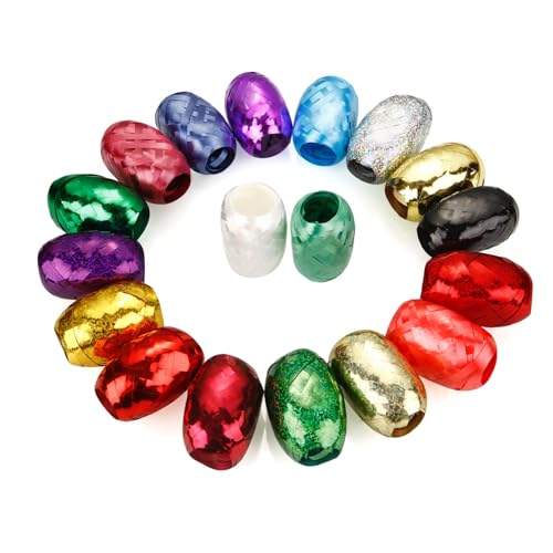 MERRYXMAS - 18x Kräuselband je 20 Meter - buntes Geschenkband & Ringelband Set - Geschenk Bänder - zum Dekorieren & Verpacken von Geschenken - Weihnachten & Advent - -15%