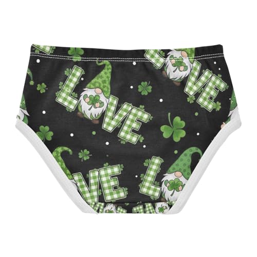 Checkered Letters Spelling Love Undies for Toddler Girls, Girl Underwear, 2T–8 Years2