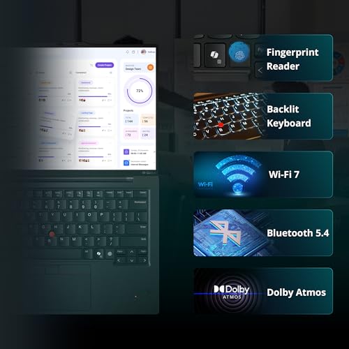 Image of Lenovo ThinkPad X1 Carbon G13 14 inch 2.8K Laptop, Intel Ultra 7 258V, Intel Arc Graphics, 32GB LPDDR5X, 1.5TB Storage(512GB SSD&1TB Docking Station), Fingerprint, Backlit Keyboard, Win11 Pro, Black