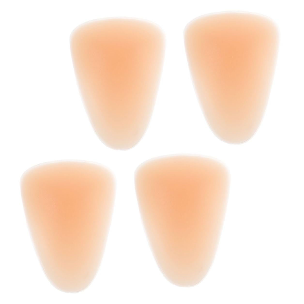 MAGICLULU Ginocchiere in Silicone per Protezione Ginocchio 4 Pezzi Beige Assorbimento Urti e Protezione Rinforzata per Pattinaggio su Ghiaccio e Sci Unisex