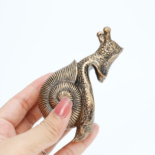 Bulevina 09072024C Vintage Bronze Snail Planter Pot Hugger Flower Figurine, Climbing Statue And Vase Miniature Fairy Garden Terrarium Decor, Resin Art Patio Lawn Yard Outdoor Fence Hanger Animal Ornament thumb #4