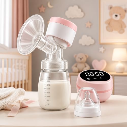 Extratora de Leite Materno Elétrica Premium com Controle Digital Inteligente, Sucção Personalizável, Coleta Integrada, Operação Silenciosa e Design Ergonômico