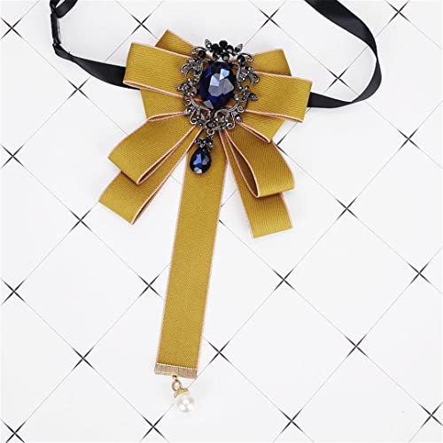 Broche nœud papillon vintage HXZASFG, le cadeau bijoux perle idéal pour femme chic