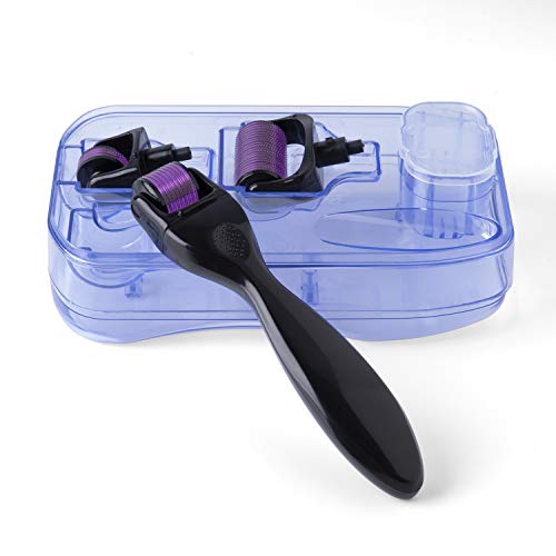 MelodySusie Derma Roller Cosmetic Needling Beauty Instrument, 540 Titanium Micro Needle 0.25mm. Includes Storage Case