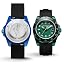 Green Dial and Case, Black Rubber Strap