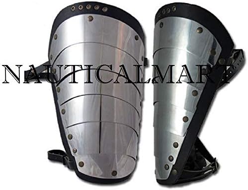 NauticalMart Medieval New Legs Cuisses Medieval Warrior Steel Armor Leather LARP Fantasy Halloween Costume