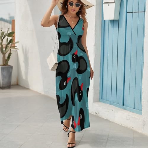 Robe maxi col V noir au tombé fluide | La qualité d'un basique intemporel - 5