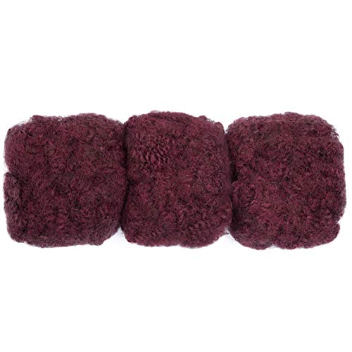 3 Bundles Afro Kinkys Bulk Human Hair for Dreadlocks and Twist Braiding Full Head 100% Human Hair Soft Afro Kinky Curly Hair Bulk for Dreads DIY (99J#, 6 INCH)