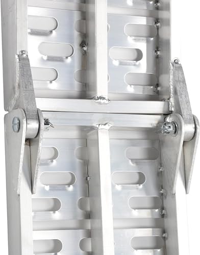 Aluminum Loading Ramp - Heavy-Duty 1500lbs Capacity for Motorcycles, Dirt Bikes - Portable Folding Multifold With Easy Rubber Handle