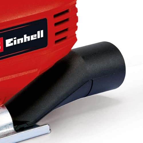 Einhell TC-JS 85 Seghetto alternativo, taglio obliquo a 45°, controllo della velocità di corsa, sollevatore rotante a 4 stadi, adattatore di aspirazione, arresto parallelo, custodia) 620 W