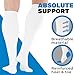 ABSOLUTE SUPPORT Mens Compression Socks for Circulation 20-30mmHg, Made in USA Opaque Graduated Compression Stockings for Varicose Veins, Edema, Arthritis - White, Large, A104WH3